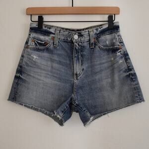 AG Adriano Goldschmied Alexxis High Rise Wedgie Denim Shorts 25